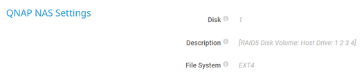 QNAP NAS Settings QNAP NAS Settings
