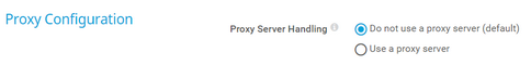 Proxy Configuration
